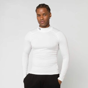 Under Armour HeatGear Compression Mock Long Sleeve mężczyźni Długie rękawy biały rozmiar Odzież