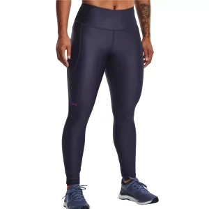 Under Armour HeatGear No-Slip Waistband Leggings 1365336-558, Damskie, Fioletowe, leginsy, poliester, rozmiar: S