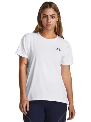Under Armour Koszulka sportowa "Rush Energy" w kolorze białym rozmiar: M