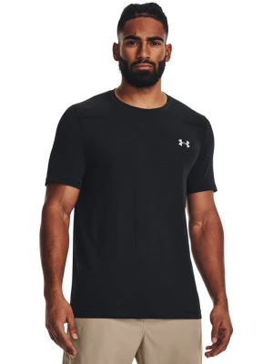 Under Armour Koszulka sportowa "Seamless Grid" w kolorze czarnym rozmiar: M