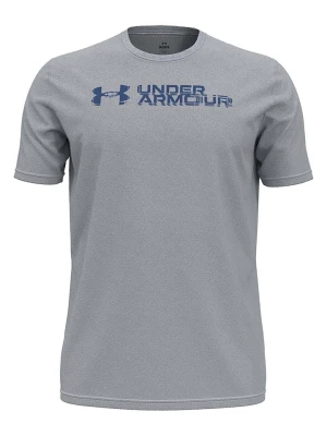 Under Armour Koszulka sportowa "Sliced Wordmark" w kolorze szarym rozmiar: 3XL