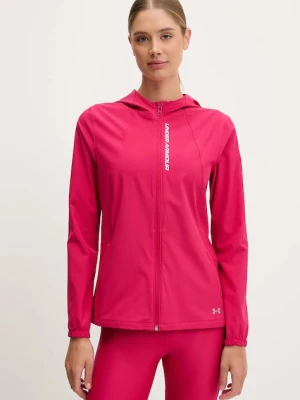 Under Armour kurtka do biegania OutRun the Storm kolor różowy