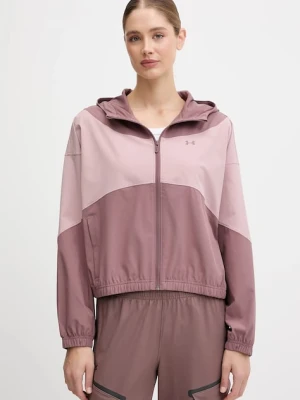 Under Armour kurtka Rival Woven kolor brązowy przejściowa 6004849