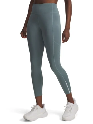 Under Armour Legginsy funkcyjne "Launch" w kolorze szaroniebieskim rozmiar: L