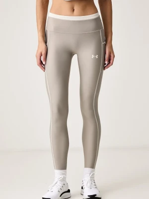 Under Armour legginsy sportowe damskie HeatGear beżowy