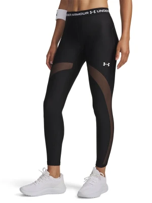 Under Armour Legginsy sportowe "HeatGear Mesh" w kolorze czarnym rozmiar: S