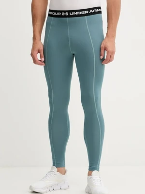 Under Armour legginsy treningowe Cold Weather Grid męskie kolor zielony gładkie 6007128