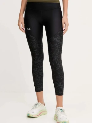Under Armour legginsy treningowe damskie kolor czarny wzorzyste 1386407
