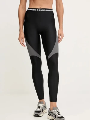 Under Armour legginsy treningowe damskie kolor czarny wzorzyste 6003983