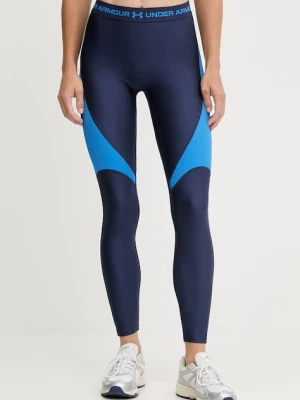 Under Armour legginsy treningowe damskie kolor granatowy wzorzyste 6003983