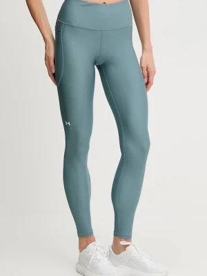 Under Armour legginsy treningowe HG Armour HiRise kolor zielony gładkie 1365336