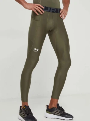 Under Armour legginsy treningowe męskie kolor zielony gładkie 1361586