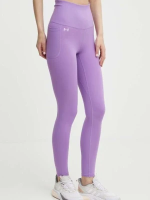 Under Armour legginsy treningowe Motion kolor fioletowy gładkie