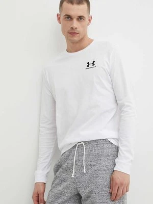 Under Armour longsleeve męski kolor biały z nadrukiem 1329585