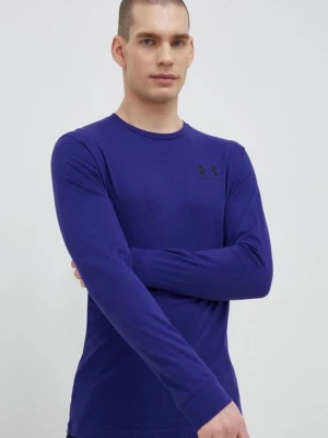 Under Armour longsleeve męski kolor fioletowy z nadrukiem 1329585