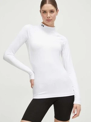 Under Armour longsleeve treningowy ColdGear Authentics kolor biały z półgolfem 1368702