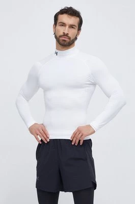 Under Armour longsleeve treningowy ColdGear Compression kolor biały gładki