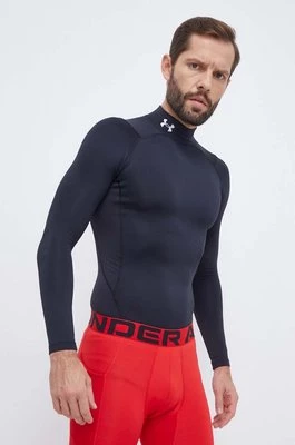 Under Armour longsleeve treningowy ColdGear Compression kolor czarny gładki