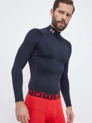 Under Armour longsleeve treningowy ColdGear Compression kolor czarny gładki