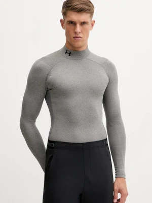 Under Armour longsleeve treningowy ColdGear Compression kolor szary gładki
