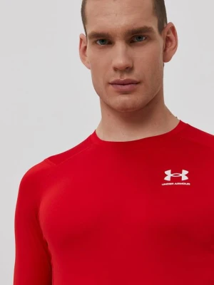 Under Armour longsleeve treningowy kolor czerwony gładki 1361524