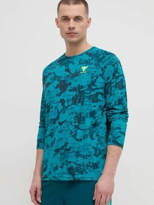 Under Armour longsleeve treningowy Project Rock kolor niebieski wzorzysty 1383218