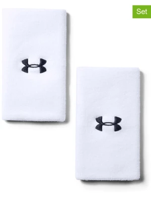 Under Armour Opaski sportowe (2 szt.) w kolorze białym na nadgarstek - dł. 15, 2 cm rozmiar: onesize