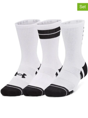 Under Armour Skarpety sportowe (3 pary) "Perf Tech" w kolorze białym rozmiar: M