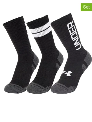 Under Armour Skarpety sportowe (3 pary) "Perf Tech" w kolorze czarnym rozmiar: L