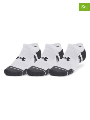 Under Armour Skarpety sportowe (3 pary) "Performance Tech" w kolorze biało-antracytowym rozmiar: L