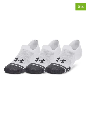 Under Armour Skarpety sportowe (3 pary) "Performance Tech" w kolorze biało-antracytowym rozmiar: L