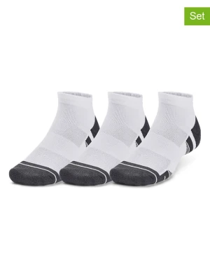 Under Armour Skarpety sportowe (3 pary) "Performance Tech" w kolorze biało-antracytowym rozmiar: L