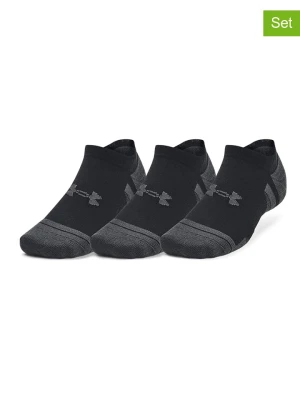 Under Armour Skarpety sportowe (3 pary) "Performance Tech" w kolorze czarno-antracytowym rozmiar: L