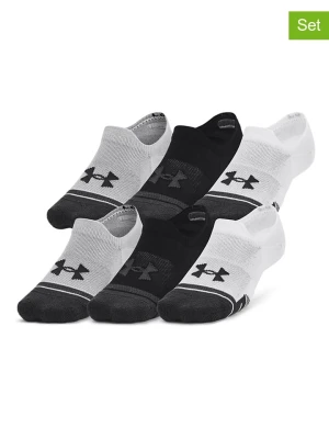 Under Armour Skarpety sportowe (3 pary) "Performance Tech" w kolorze szaro-czarnym rozmiar: M