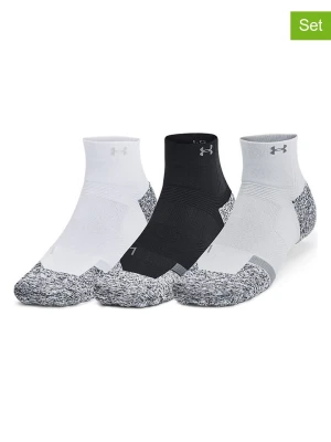 Under Armour Skarpety sportowe (3 pary) "Pro" w kolorze czarno-szaro-białym rozmiar: S