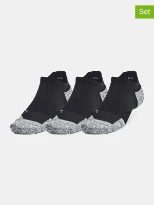 Under Armour Skarpety sportowe (3 pary) "Run Cushion" w kolorze czarnym rozmiar: L