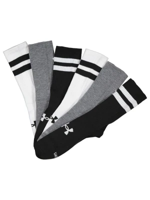 Under Armour Skarpety sportowe (6 par) "Essential Crew" w kolorze czarno-szaro-białym rozmiar: XL