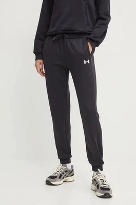 Under Armour spodnie dresowe Armour Fleece kolor czarny gładkie 1386510