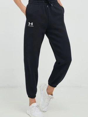 Under Armour spodnie dresowe damskie kolor czarny gładkie 1373034