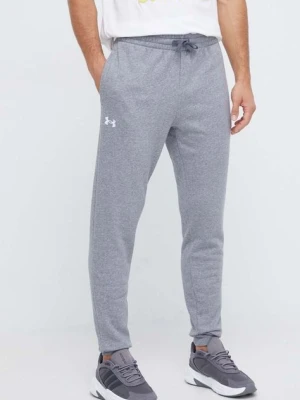 Under Armour spodnie dresowe kolor szary gładkie 1379774