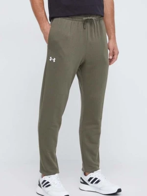 Under Armour spodnie dresowe kolor zielony gładkie 1379774