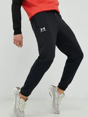 Under Armour spodnie dresowe męskie kolor czarny gładkie 1373882