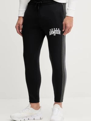 Under Armour spodnie dresowe Rival męskie kolor czarny z nadrukiem 6003954