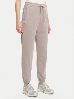 Under Armour Spodnie dresowe Ua Rival 1382735 Beżowy Loose Fit