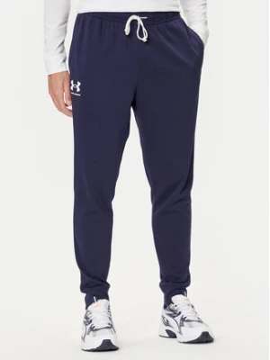 Under Armour Spodnie dresowe Ua Rival Terry Jogger 1380843-410 Granatowy Fitted Fit
