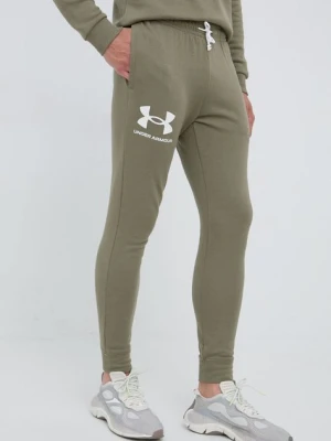 Zdjęcie produktu Under Armour spodnie męskie kolor zielony gładkie 1361642-001