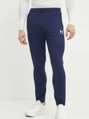 Under Armour spodnie treningowe Challenger kolor granatowy gładkie 1382602