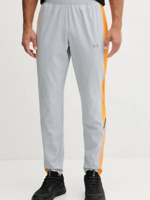 Under Armour spodnie treningowe Velociti Storm męskie kolor szary z nadrukiem 6005899