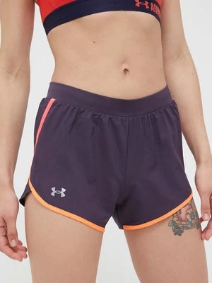 Under Armour szorty do biegania Fly-By 2.0 kolor szary medium waist