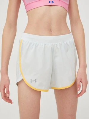 Under Armour szorty do biegania Fly By Elite damskie kolor zielony gładkie medium waist 1369766-593